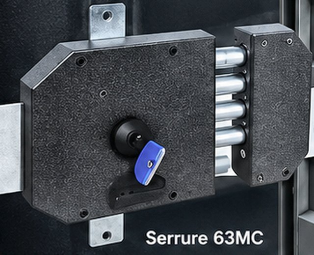 Serrure Héraclès 63MC certifiée A2P 1 étoile, vue de détail sur son mécanisme multipoints